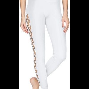 Alo yoga interlace legging white new!